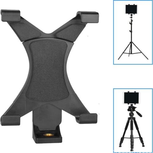 1PCs Universal Tablet Tripod Mount Clamp Adapter Holder for iPad 2/3/4/Air/Air2 /mini Bracket Clamp 1/4" Thread Tablet Stands