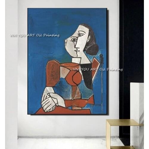 100% Handmade Abstract Women Classic Picasso oil painting Portrait Large Size Canvas for Living Room Home Hotel Decoration