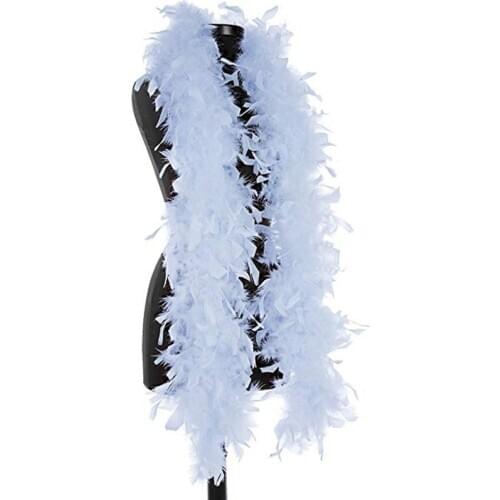 2Meters/Lot Super Thicken White Turkey Feathers Boa 80 Grams Skirt Trim Scarf/Costume Feathers for Crafts DIY Wedding Decoration