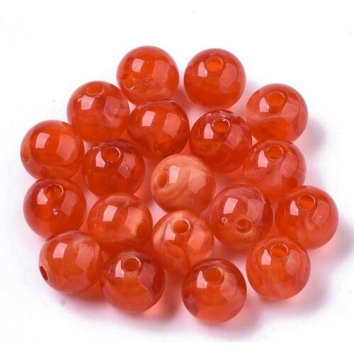 50pcs/lot Fashewelry Imitation Beeswax Acrylic Round Beads 10mm for Bracelet Necklace Jewelry Making Supplies DIY Crafts