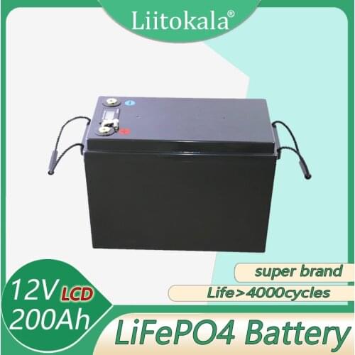 12V200Ah lifepo4 Rechargeable Battery Pack, Built-in 150A BMS Overcharge and Discharge Protection, Large Power Storage Outdoor A