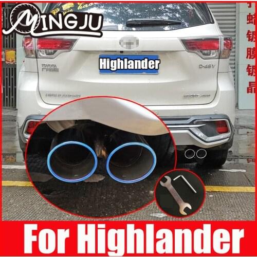Car stainless steel exhaust pipe muffler for Toyota Highlander KLUGER U5 2015 2016 2017 2018 2019 2020 Car Accessories