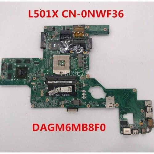 Free shipping For L501X Laptop motherboard CN-0NWF36 0NWF36 NWF36 DAGM6MB8F0 GT435M 2G working well