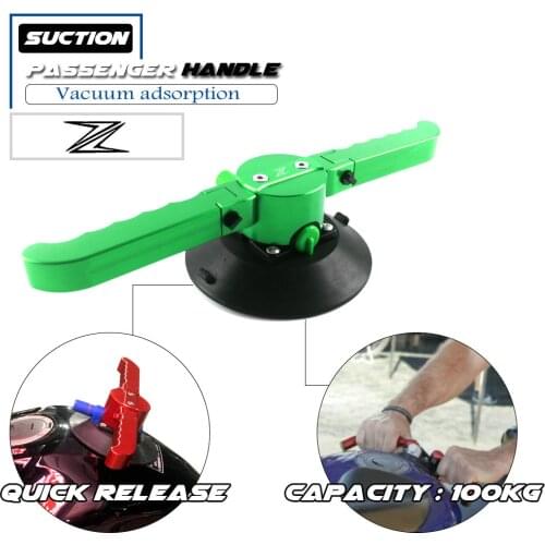 Quick Release Vacuum Hand Pump Suction Cup Passenger Handgrips Tank Grab Bar Handle Armrest for KAWASAKI Z250 Z300 Z400 Z650