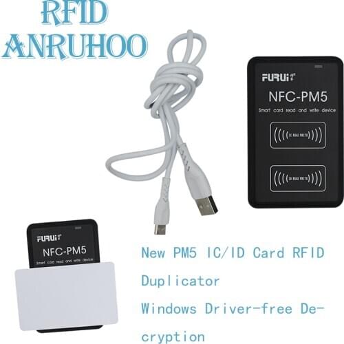 New PM5 RFID Duplicator NFC Smart Chip Tag Reader T5577 UID Card Writer IC Badge Encryption Cracking ID Key Clone Copier