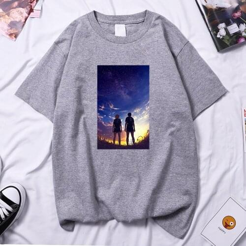 Hinata And Kageyama Japan Anime Woman T Shirt Hip Hop Loose T Shirts Harajuku Brand Tee Shirt 2021 New Summer Womens T-Shirt