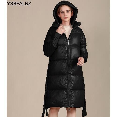 Chamarras De Mujer 2021 Glossy Long Ladies Cotton Jacket Thicken Warm Loose Female Coats Clothing Plus Size Hooded Casual Zipper