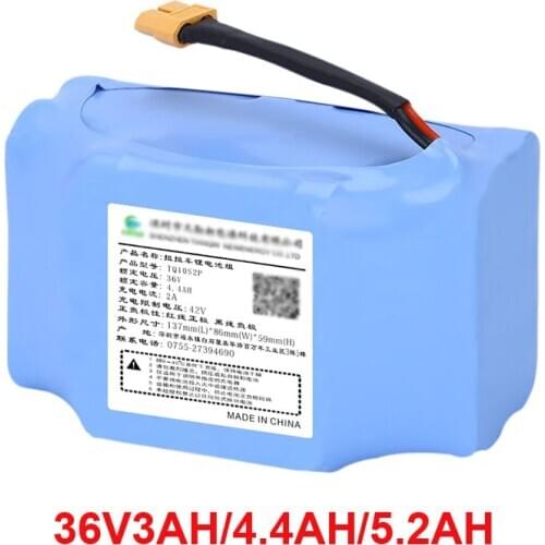 Hot 36V 3AH/4.4AH/5.2AH 2 wheel Electric Scooter Self Balancing Hoverboard Lithium Battery Pack Electric Skateboard Battery