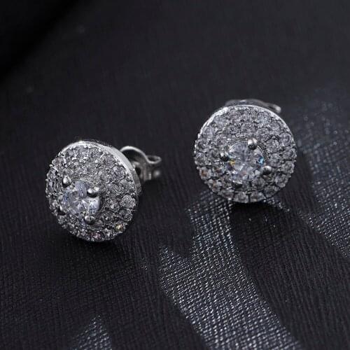 Korean Temperament Wild Gypsophila Round Small Earrings New Hot Selling Earring Women Charm Wedding Bridal Jewelry Accessories