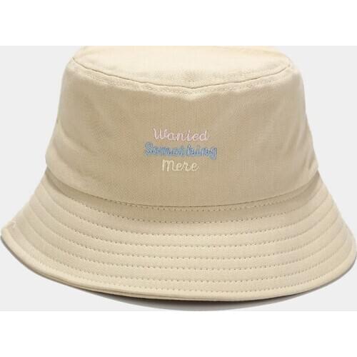 LDSLYJR Cotton letter embroidery Bucket Hat Fisherman Hat outdoor travel hat Sun Cap Hats for Men and Women 216