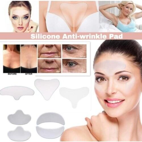 Reusable Silicone Neck Pad Tape Wrinkle Treatment Anti Cellulite Wrinkle Remover Face Lift Tape ToolMassager Face Skin Care