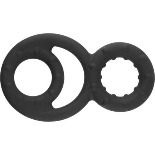 Male Masturbation Easy to Wear Three Rings Combination Silicone Double Penis Lock for Sex