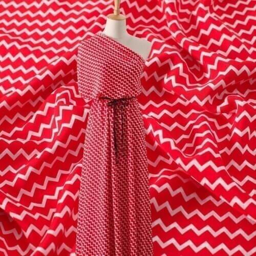 Natural mulberry silk crepe de chine cloth 14mm 140 cm wide summer anti-wrinkle shirt dress printed fabric wholesale silk cloth