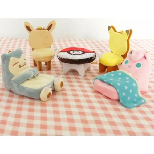 New 20Pcs Pik Eev Sto Sno Jig Bed Ball Table 4" 10CM Plush Doll Keychain Pendant