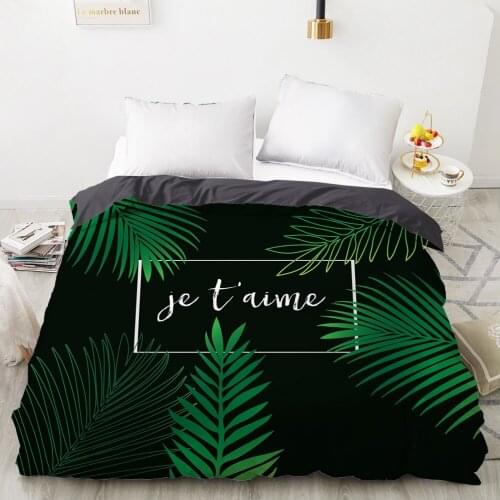 Duvet cover Comfortable Quilt Blanket Case Queen King Bedding 140x200 240x260 for Home Nordic simple black