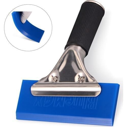 FOSHIO Window Tint Squeegee Bluemax Rubber Blade Car Cleaning Tool Glass Snow Shovel Ice Scraper Water Wiper Vinyl Wrap Tool