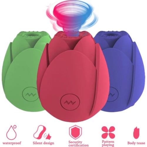 Rose Sucking Vibator Sex Toys for Women Vagina Nipple Sucker Oral Licking Clitoris Stimulation Massager Powerful Adult Sex Shop