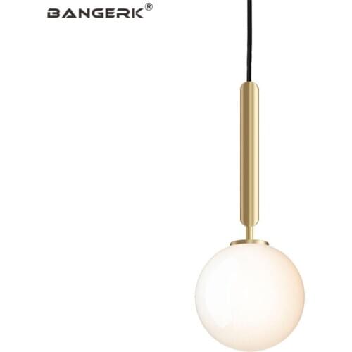 Nordic Design Loft Decor LED Pendant Light Iron Modern Glass Ball Hanging Lamp Home Lighting Fixtures Indoor Art Droplight