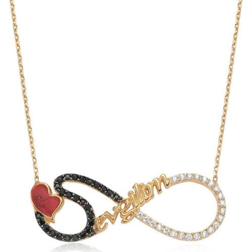 Tevuli 925 Sterling Silver Darling Written Infinity Ladies Necklace