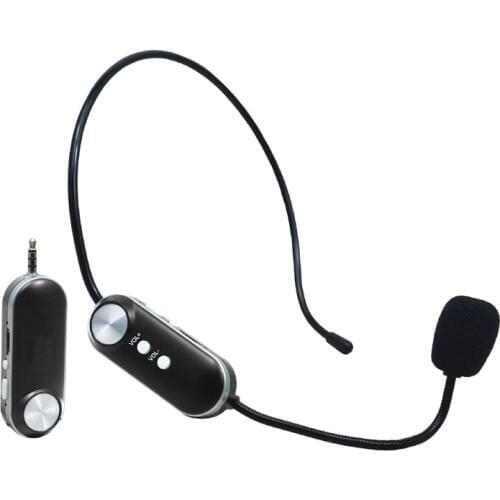 UHF Wireless Headset Microphone for Voice Amplifier Camera Recording Microphones Phone Iphone Android Youtube