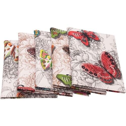 Vintage Butterfly Print Passport Protective Cover Women PU Leather Passport Holder Men woman Travel ID Passport Wallet