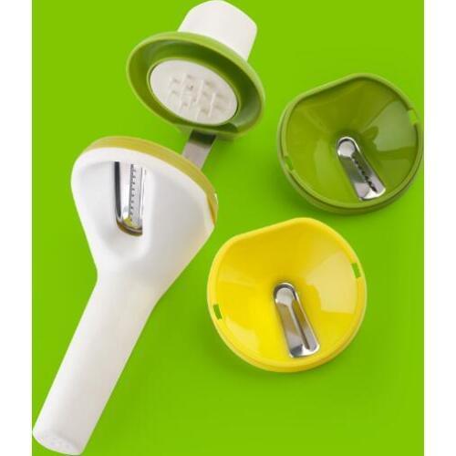 1PC 3 in 1 funnel vegetable slicer Carrot Cucumber Spiral Vegetable Grater Vegetable Fruit Spiral Blade Cutter Tool OK 0480