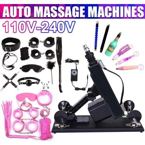 100V-240V Upgrade Sex Machine for Men and Women Female Vibrator with Nozzles Adjustable Angle Retractable Machine Guns Sex Toy