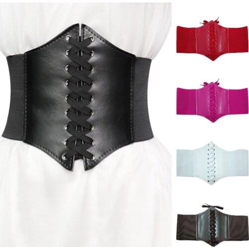 2021 Corset Wide Belts Pu Leather Slimming Body Belts For Women Elastic Waist Belts Cinto Sobretudo Feminin Ceinture Femme Fajas