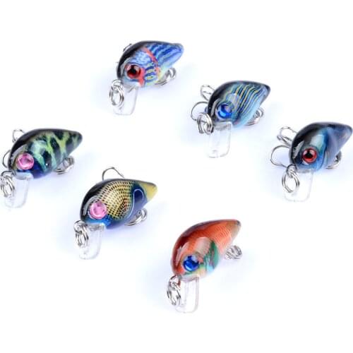 3cm 1.5g Trout Mini Crankbait Wobbler Fishing Lure Artificial Crank Floating Hook Catfish Minnow Hard Bait Fishing Tackle Pesca