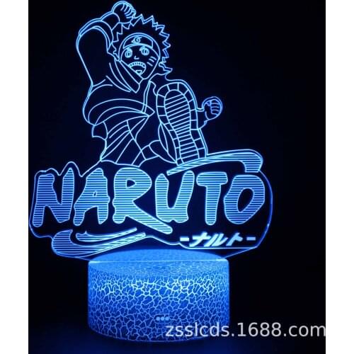 NARUTO 3D Phantom Light Anime Multi-color Touch Adjustable Light Small Table Lamp Night Light Christmas Birthday Gift 2021 News