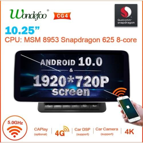 Snapdragon Car RADIO Android 10 For Audi Q7 2005-2009 Multimedia player autoradio GPS Navigation auto audio DVD bluetooth screen