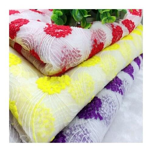 Free shipping Nice African Nigerian Embroidery Polyester Lace Fabric For Party&Wedding Dress 5yards/lot French Net Lace Fabric