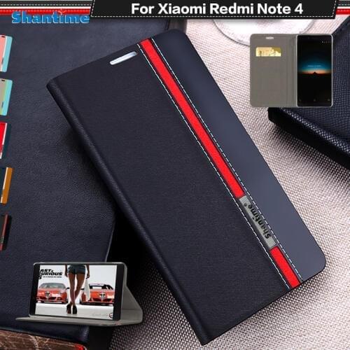Book Case For Xiaomi Redmi Note 4 Luxury PU Leather Wallet Flip Case For Xiaomi Redmi Note 4 Pro Prime Silicone Soft Back Cover