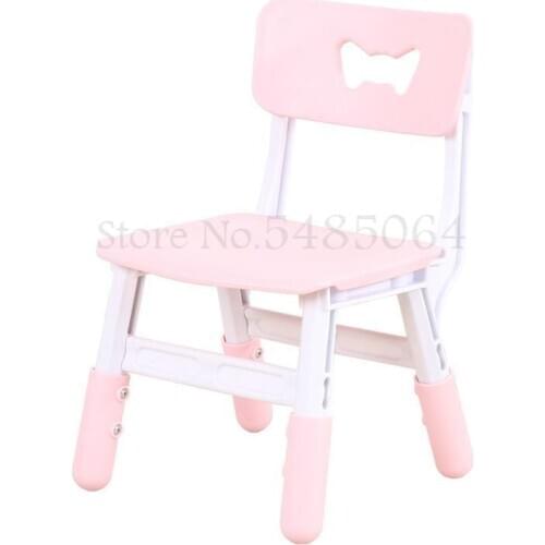 Kindergarten Household Plastic Thickened Child Child Chair With Backrest Can Lift Baby Seat Stool Bench
