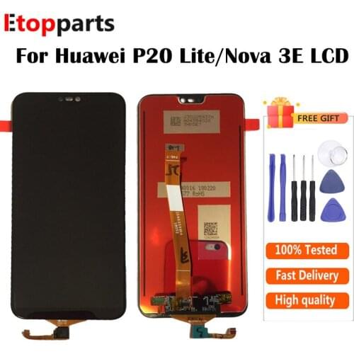 For Huawei P20 Lite LCD Display +Touch Screen Digitizer Assembly For Huawei Nova 3E LCD Screen Free Shipping