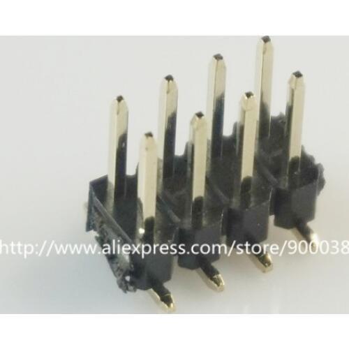 50pcs 2x4 P 8 pin 2.54 mm SMT PCB Male Header dual row surface mount PCB Tin Rohs Reach Dual Row SMT Vertical 8 Position