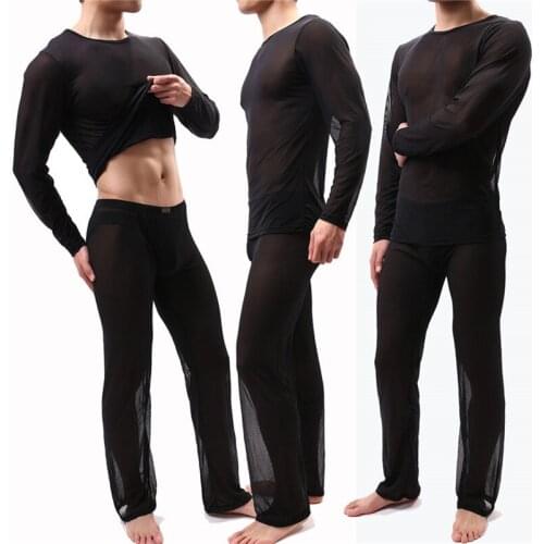 Men Long Johns Underwear Thermal Underwear Ultra-thin Tops and Pants Set Premium Quality Soft Loose Casual Long Johns