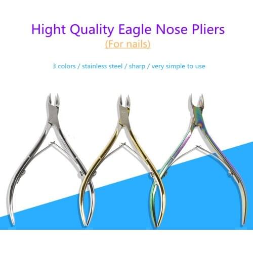 Elephants Nail Cuticle Nipper Scissors Stainless Steel Eagle Nose Pliers Clipper Dead Skin Remover Scissor Pliers Pusher Tool