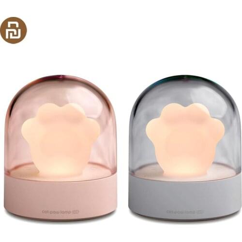 Youpin 3Life Cat Paw Musical Night Light Cute LED Night Light Built In Music Player Remote Control For Gifts Bedroom Table Lamps