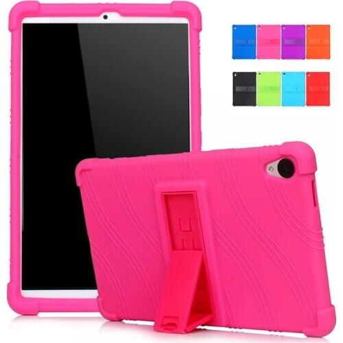 Soft Silicone Case For Huawei Mediapad M6 8.4 inch 2019 VRD-W09 VRD-AL09 With Bracket Anti-Shock Protective Shell Fundas