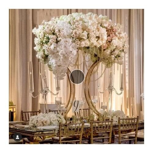 New arrival wedding flower vase stand bouquet display metal flower holder wedding table decoration centerpieces road lead