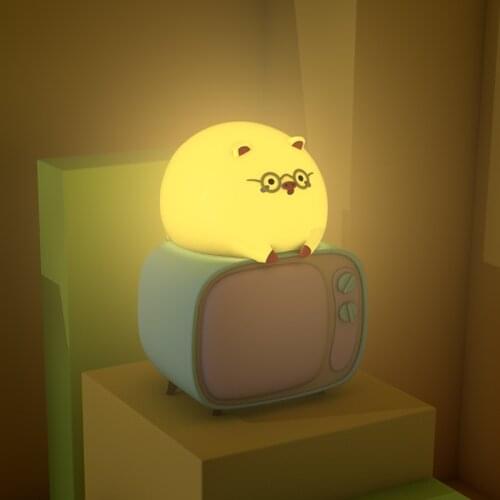 New Blind Box Cute Pig Night Light Girl Kids Gift Toy Usb Charging Ornaments Night Lamp Touch Random Doll Silicone Pig Pat Lamp