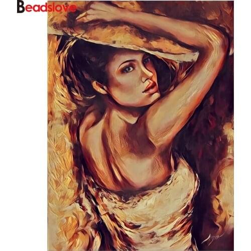 Sexy Girl diamond mosaic full square drill diamond embroidery Lady Portrait home decor 5d diy Diamond Painting Top Gift,S22