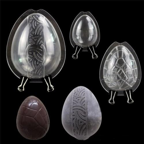 3D Easter Eggs Chocolate Mold DIY 3pcs/set Handmade Making Tool Dinosaur Egg Candy Plastic Cake Decorating Molds Baking Mould