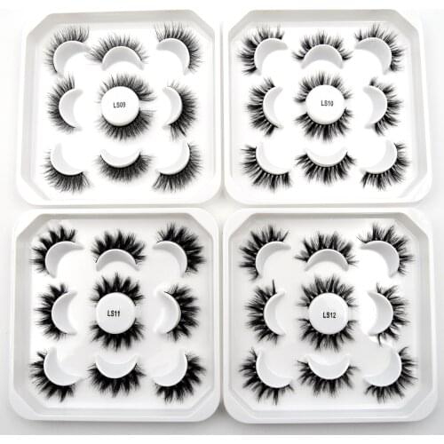 12 pairs/lot Visofree Eyelashes 100% Human Hair Handmade False Eyelashes Messy Nature Eye Lashes #218 maquiagem