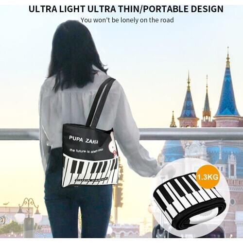 88 Keys Roll Up Piano Digital Piano Flexible Silicone Folding Silicone Keyboard Horn Microphone Electronic Music Instrument Kid