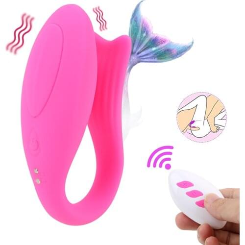 Mermaid Wireless Remote Control Woman G-Spot Clitoral Nipple 12 Speeds Vibrator Massager Dual Motors Adult Sex Toys for Couple