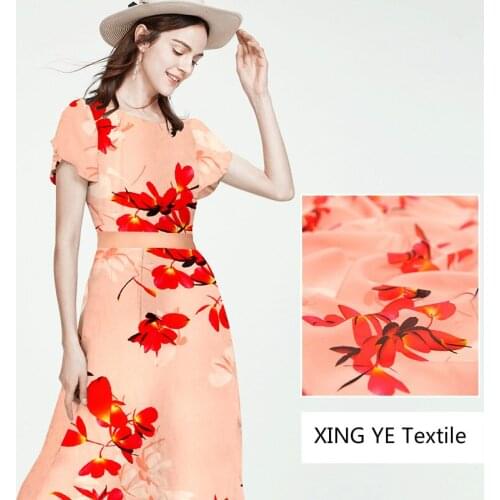 Silk Double Joe Fabric Mulberry Silk Fabrics Per Meter Cloth for Sewing Clothing Material Womens Dress Tops Summer Spring