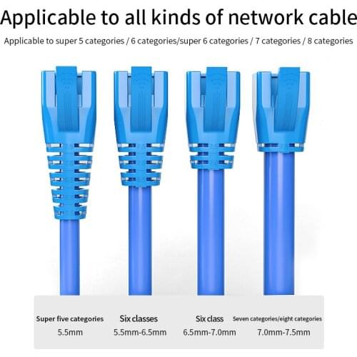 RJ45 Ethernet Network Cable Strain Relief Boots Connector Plug Covers for CAT8 CAT7 CAT6a CAT6 CAT5e Wire Diameter 5.5-7.5mm