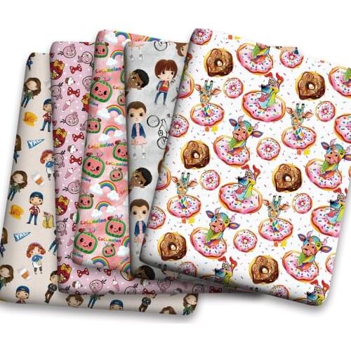 Spring Summer Cotton Super Dense Sewing Fabric Making Womens Wear Dress Children Clothing Home Clothes Cloth c01 0.5Meter